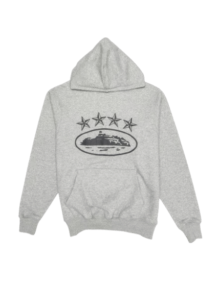Corteiz 4Starz Alcatraz Hoodie - Grey