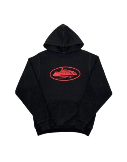Corteiz Alcatraz Hoodie BlackRed