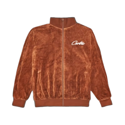 Corteiz All starz VVS Velour Jacket Brown 2