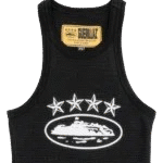 Corteiz 4Starz Alcatraz Womens Tank Top Black 1