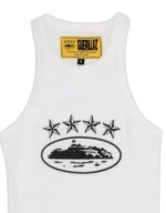 Corteiz 4Starz Alcatraz Womens Tank Top White 1