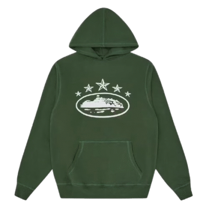 Corteiz 5 Starz Alcatraz Green Hoodie