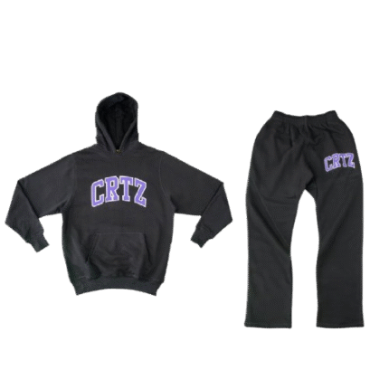 Corteiz Dropout Tracksuit - Black